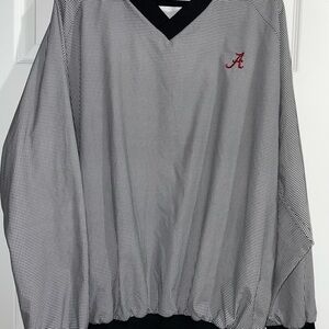 Black and White Houndstooth Pullover with Red Logo Alabama